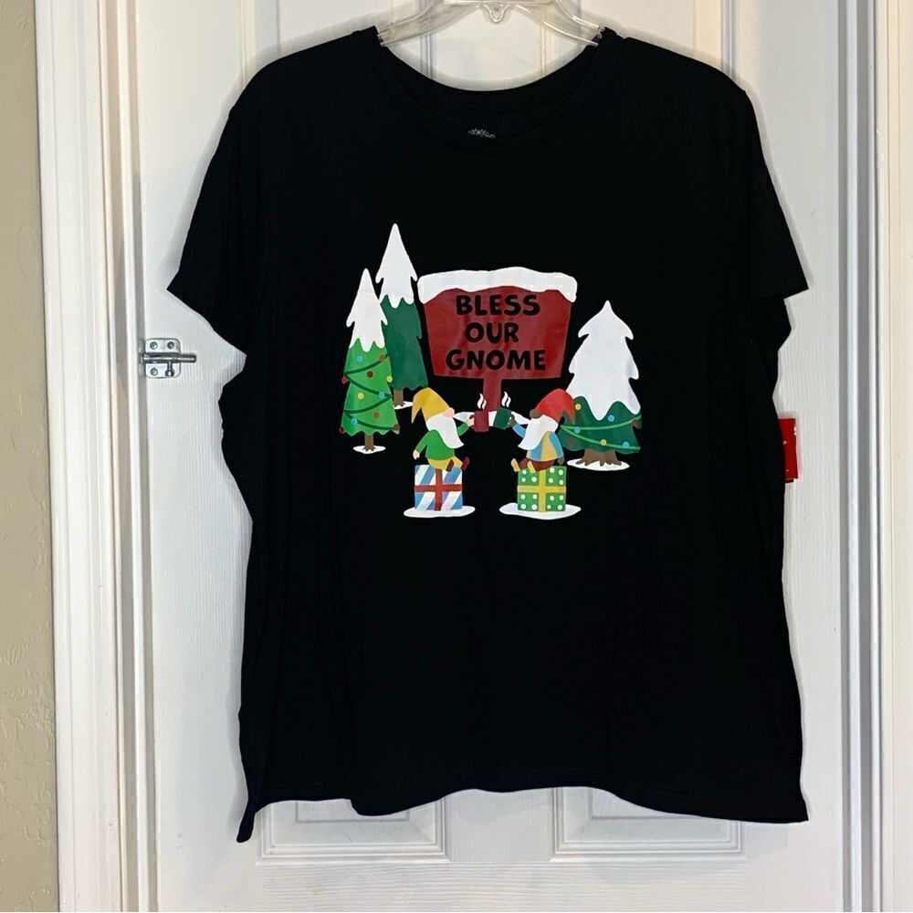Wondershop Bless Our Gnome Christmas Tee:Pajama Shirt Size 3X